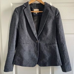 Loft Navy Boucle Blazer